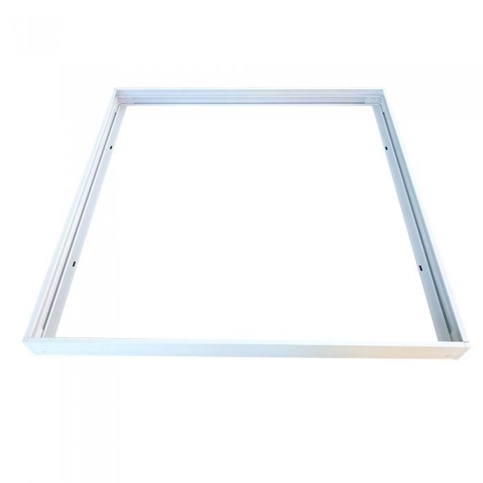 Aufbaurahmen für LED Panel 60x60 cm aus Aluminium (weiß)